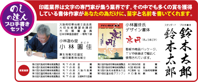 のしの達人プロ手書きセット